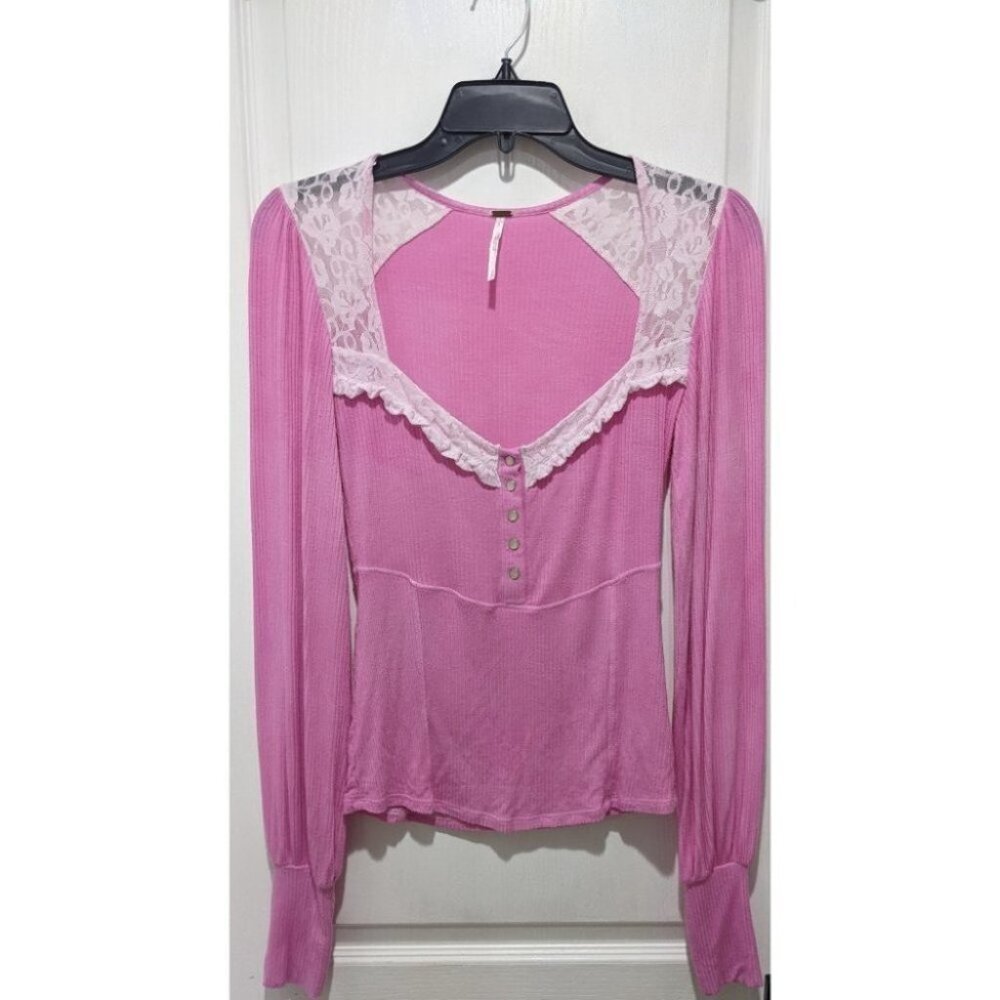 Free People | Kissin’ Kate Top In Pink - Picture 2 of 12